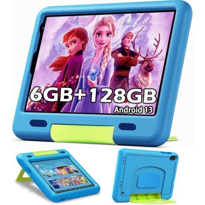 Tablette enfants 9 Pouces 6 Go RAM + 128 Go ROM | 1 To, Tablette Android 13, Caméra 5.0 MP, Contrôle Parental,Google Playstore