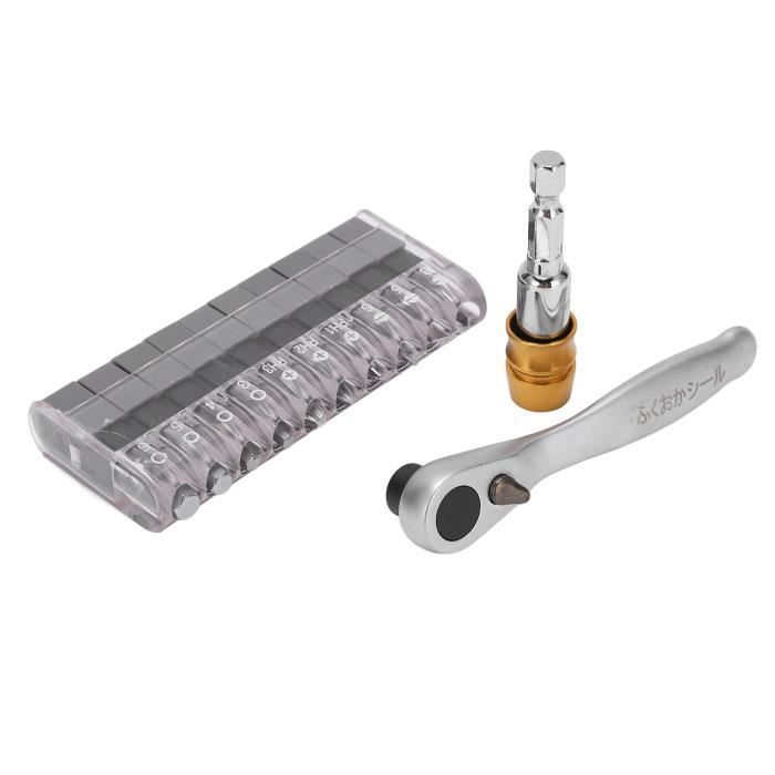 Granite Rocknroll Kit Outils Vélo à Cliquet Mini 9 Embouts + Tige Extension - Compact Et Robuste Pour Cyclistes