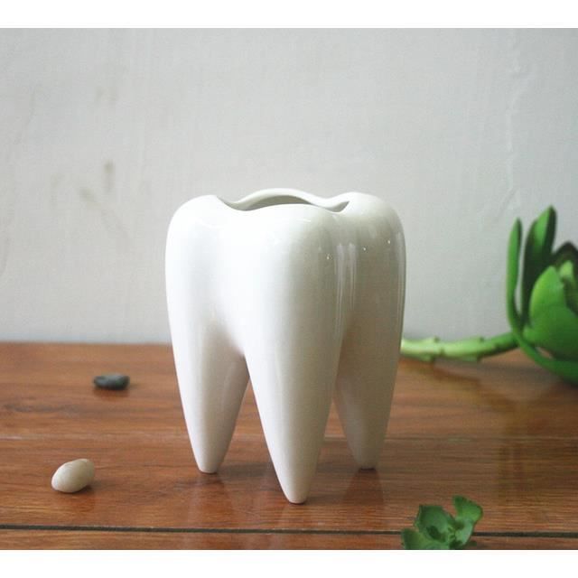 POT DE FLEUR,b--Pot à Dents Créatif En Céramique, Mignon, Pot De Fleur