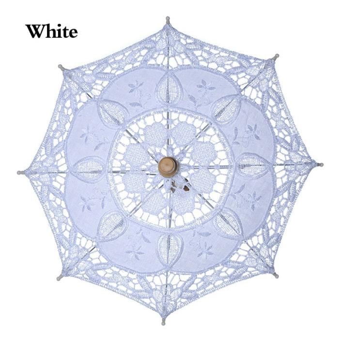 Parasol en dentelle blanche fait main : parapluie de mariage vintage, accessoire de cosplay - France