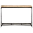 |Promotion| Table console "Rétro" - Table d'appoint Style industriel - Table de Salon 110x35x75 cm Bois de manguier massif &MP223270-1
