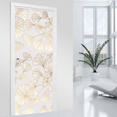Autocollant Mural Porte – Sticker Orchidée Rose 75x205 Cm – Décor Moderne, Neuf