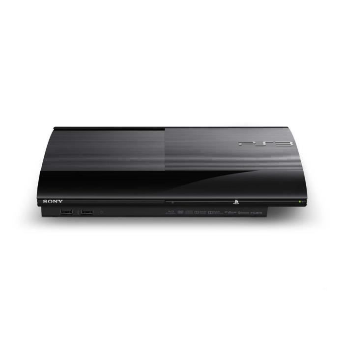 Pack Complet Sony PS3 Ultra Slim 12GB – Noir – Avec Manette, Câbles Et Notice (PAL)