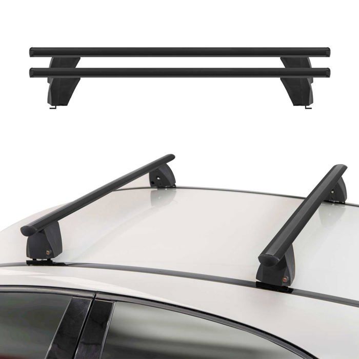 OMAC Barres de toit transversales porte-bagages pour Nissan Rogue 2021-2025 en aluminium noir