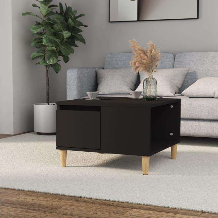 Table Basse En Bois Noire