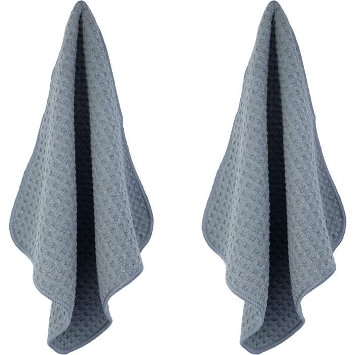 8 Torchons Microfibre Premium Polyte - Ultra Absorbants - Lavables Machine - 40x71 Cm