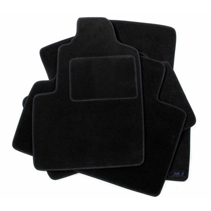 J&J AUTOMOTIVE Tapis De Sol Velours Noir Sur Mesure Pour Espace 2002-2014 - Antidérapants