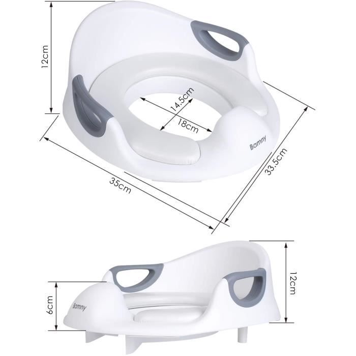 Réducteur WC Pliable Pour Enfant 2-7 Ans - Avec Escalier Réglable Et Coussin Confort - Bleu Et Vert