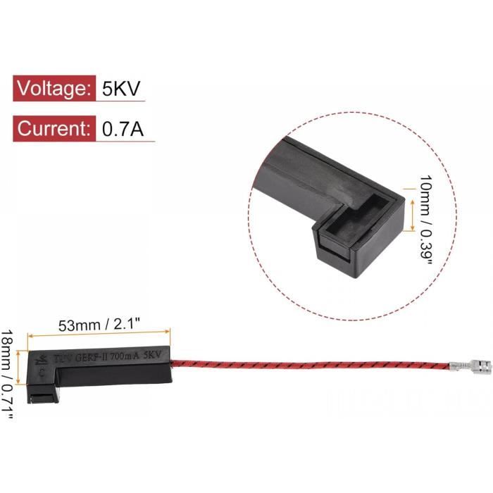 SOURCING MAP 3Pcs Fusible En Tube De Verre Haute Tension 0.8A 5kV 6mm X 40mm Pour Four à Micro-ondes - Bricolage