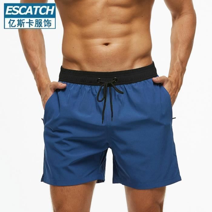 Short De Bain Homme Maillot Avec Slip En Filet Séchage Rapide Short De  Plage Elastique Pour Vacance Piscine Vert-Marine