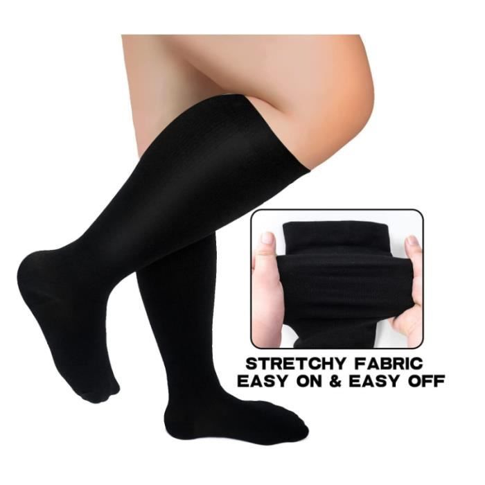 Lot De 4 Paires Bas De Contention Femme Et Homme - Chaussettes De Compression Sport, Voyage, Grossesse