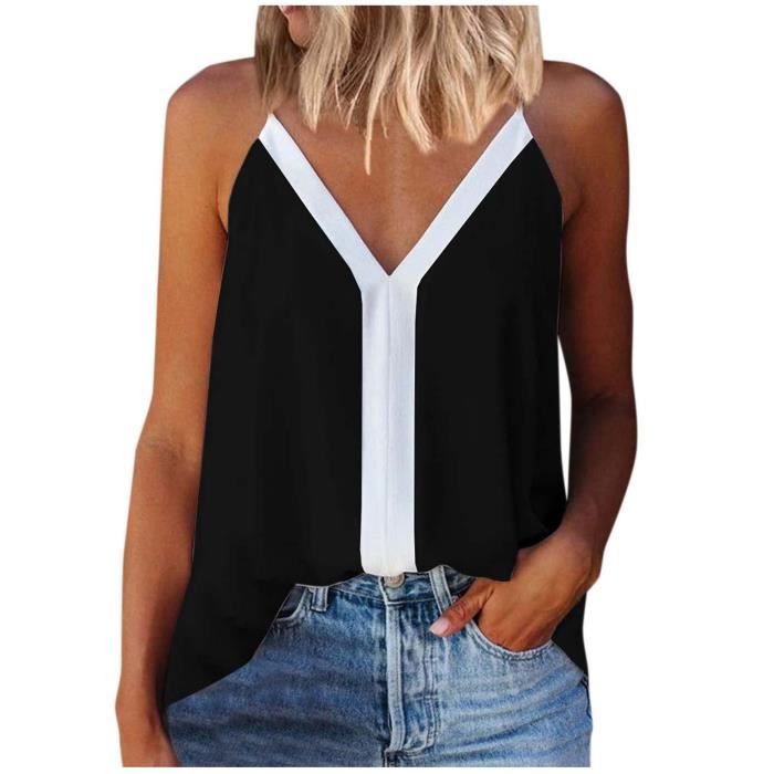 Haut Femme Kookai Sans Manches - Noir - Taille 36/S - Coton Avec Logo - Occasion