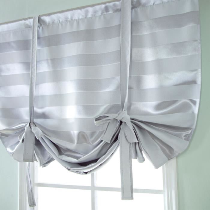 2 Pièces Belle Blackout Rideau Romain Ombre Tie Up Petite Fenêtre Voile ...