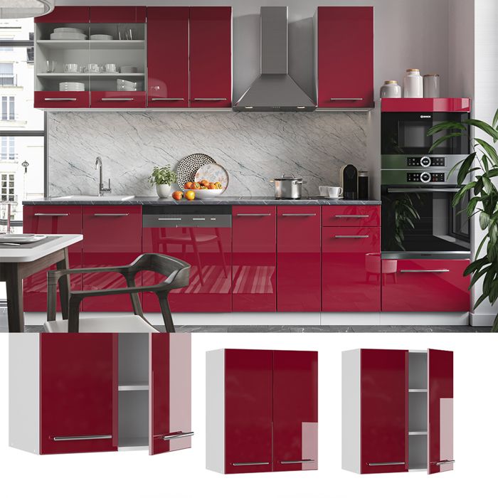 Vicco Cuisine Fame-Line, Chêne doré/blanc, 235cm , PT Marbre | Leroy Merlin