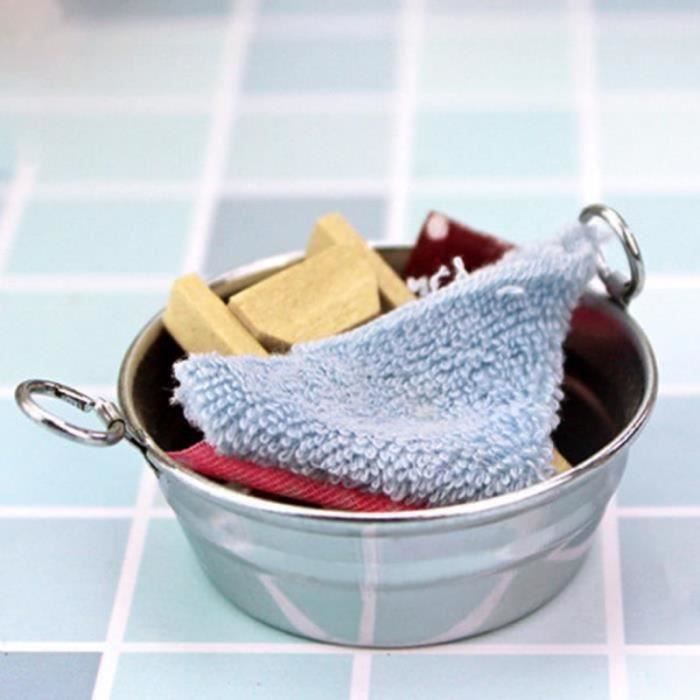 Machine à Laver Miniature Pour Maison De Poupée – Appareil Électroménager 1:12, Accessoire Cuisine Salle De Bain