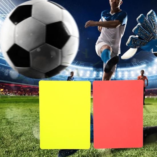 Kit De Cartons D'arbitre – Rouge, Jaune, Vert – 9x6,5 Cm, PP, Avec Chaîne – Football, Hockey, Sports Collectifs
