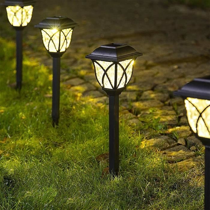 Lampe Solaire Exterieur- Lumières de chemin solaires Lampes solaires à LED  extérieures décoratives avec 10 fleurs roses Pour A851 - Cdiscount Maison