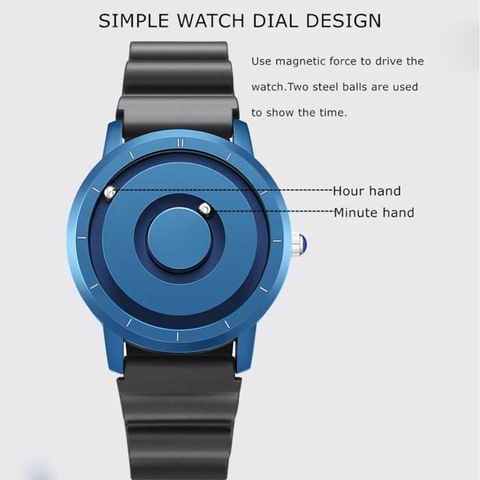 Montre bracelet de style futur moderne sans minute heure fl che
