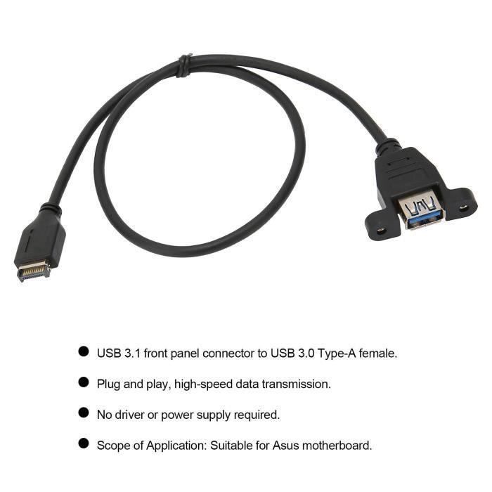 Sunshine-Cikonielf Rallonge USB Câble d'extension USB Transmission de  données à haute vitesse Aucune alimentation de pilote requise
