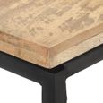 |Promotion| Table console "Rétro" - Table d'appoint Style industriel - Table de Salon 110x35x75 cm Bois de manguier massif &MP223270-3