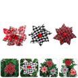 3PCS ornements de fleurs artificielles de Noël décoratifs (couleur assortie) parapluie accessoires bagage-3