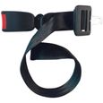 Ceinture d'extension de ceinture de sécurité noire, ceinture de sécurité universel, longueur réglable-3
