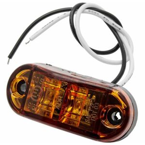 2 Feux De Position Avant/latéral/clignotant 12-24V Transparents - Ampoules R10W BA15S Incluses, Pour Camion, Caravane, Fourgon