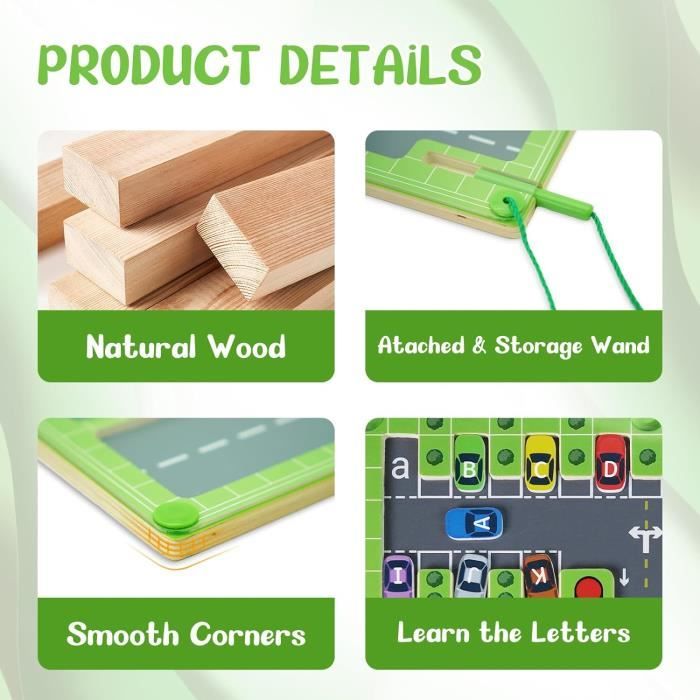 Tableau ABC magnétique,Tableau de Labyrinthe en Bois Lettre Puzzle Montessori Alphabet Board Tableau ABC magnétique,Tableau de Labyrinthe en Bois Lettre Puzzle Montessori Alphabet Board