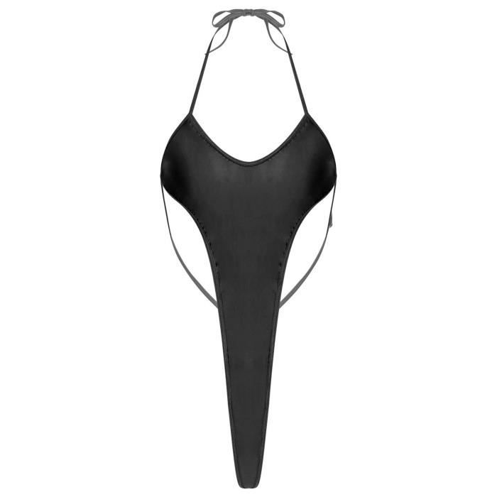 Maillot de bain une pièce pour femmes,mini string extrême,micro,culotte tanga,brillant,dos nu