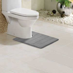Tapis De Bain En Mousse à Mémoire De Forme Antidérapant Absorbant Doux