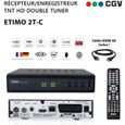 Récepteur Enregistreur Décodeur TNT HD Double Tuner CGV Etimo 2T-c + Câble HDMI 4K - Chaînes de la TNT Française & Allemande-0