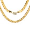 ARAMOX collier chaîne homme Hommes exagérés basique simple collier plaqué or 18 carats accessoire de bijoux en chaîne de cuivre-0