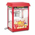 Machine à popcorn rouge Royal Catering 1600W 5 kg/h 16 L/h Diamètre de la cuve 185cm Téflon Inox RCPR-16E-0