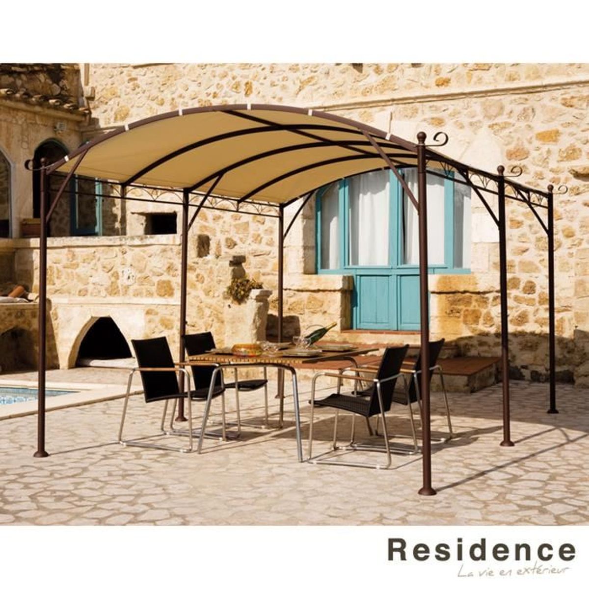 Tonnelle autoportante ILLUSION 3 m x 4 m + Toile 400grm² Cdiscount Jardin