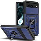 HTDMOBILES Coque pour Google Pixel 8 5G - housse etui rigide anti choc + verre trempe - BLEU FONCE