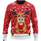 Pull de Noël - JAP Christmas Rudolf le renne - Une tenue parfaite sans gratter - Unisexe - Femme & Homme - Rouge