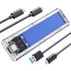 NETBOAT ORICO NVME Boîtier SSD M.2 USB-C USB3.1 Gen2 10Gbps Transparent Boîtier Externe de Adaptateur pour Disque Dur de 2280 PCI-E M2