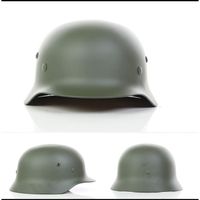 1pc vert armée - Casque en acier commémoratif de la guerre allemande, Casque M35, Casque de moto, Position da