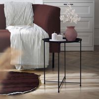 Table d'Appoint Ronde en Métal Noir ML-Design - Style Contemporain - Design - Ø 43 cm x H 52 cm