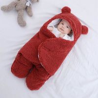Universelle Sac de Couchage Bébé Hiver Couverture Emmaillotage Bébé Produits pour bébés longueur 62cm 0-1 mois Rouge