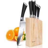 Denkich Couteau Cuisine, 6 Pieces Set Couteau Cuisine en Allemagne Acier Inoxydable