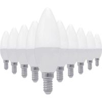 Ampoule E14 LED 8W 220V C37 180° (Pack de 10) - Blanc Froid 6000K - 8000K -  SILUMEN