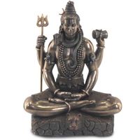 Statuette en polyresine Shiva de couleur bronze