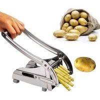 YGONGMYL Coupe-Frites Ménager Professionnelle Acier INOX 201 Haute Qualité, Machine à Couper Pommes de Terre avec 2 Coupe