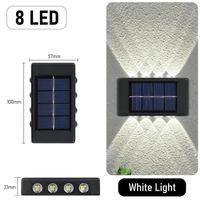 8LED-WHITE 1PC - 8 LED Solar Wall Lamp Outdoor Waterproof Solar Powered Light UP and Down Illuminate Home Gar