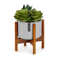 Pot de fleurs - Blumfeldt Fox & Fern Thorn avec support Style années 50 - 2 tailles 8cm  Gris
