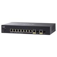 Switch Gigabit manageable CISCO SMALL BUSINESS SG350 10 ports 10-100-1000 PoE+ (62W) dont 2 ports combo Gigabit -SFP