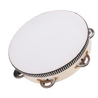 Cuque instrument de jingles à main Tambourin Double Row 8in Percussion Jingles Hand Instrument for Party Performance
