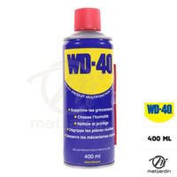 Dégrippant WD40. 400ml. Nettoyant, dégrippant, lubrifiant. Protège humidité corrosion