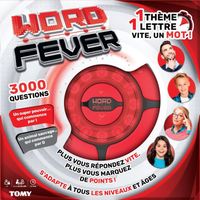 JEU DE QUESTIONS - TOMY - Word Fever - Pour Enfant de 7 ans - Rouge et noir
